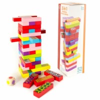 3 játék 1-ben (Jenga, dominó, memória)